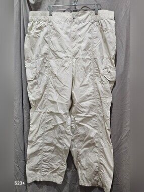 Dkny Light Khaki Cargo Pants with Utility Pockets